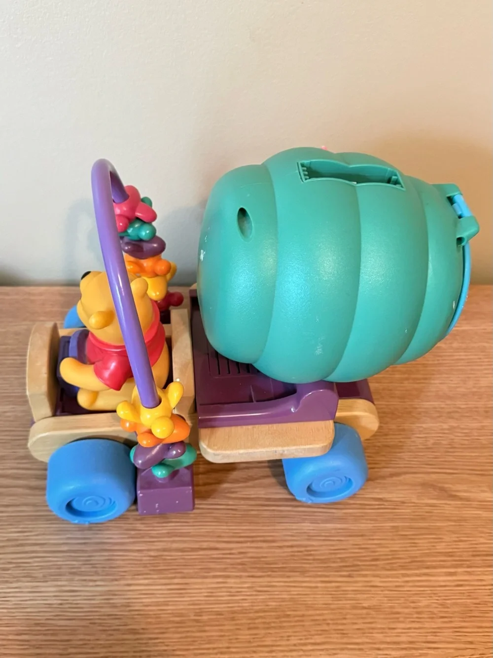 Winnie the Pooh Toy Truck with Piglet and Beads - Green & Blue